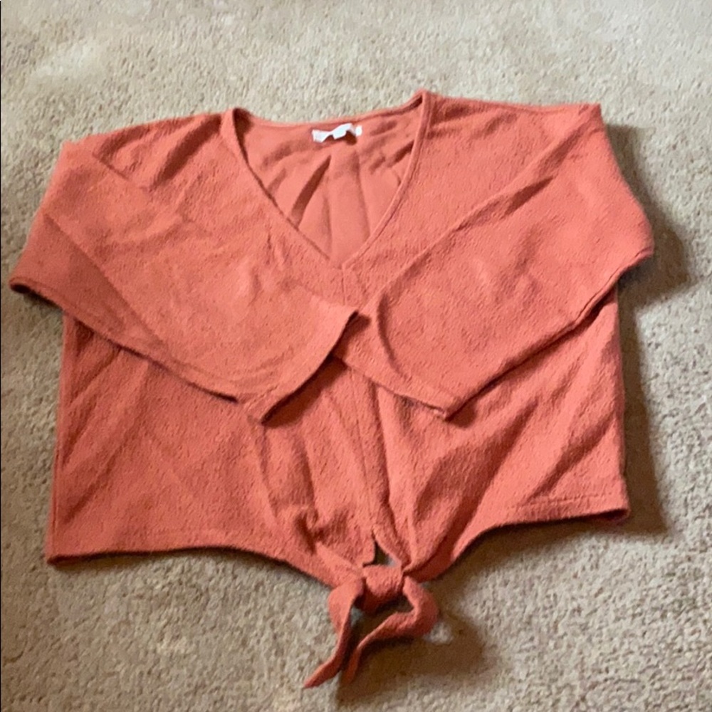 Madewell coral blouse